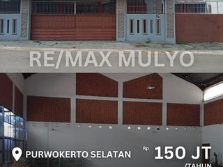 Disewakan Ruko + Gudang Luas Lokasi Purwokerto Selatan