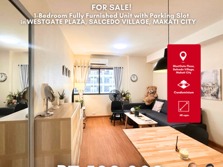 FOR SALE! Fully Furnished Unit with Parking Slot in WESTGATE Plaza, Salcedo Village, Makati City