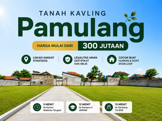 Tanah Kavling Murah Dekat Pamulang Square, Terima SHM per Unit