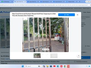DIJUAL TANAH DIBAWAH NJOP DI JL M TOHA KARAWACI