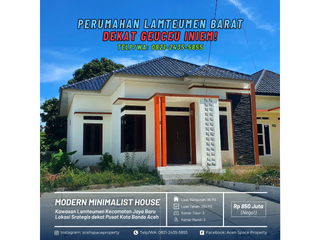 Dijual Rumah Minimalis di Lamteumen Barat Dekat Kawasan Geuceu - Selangkah ke Jalan Raya Jenderal Sudirman!