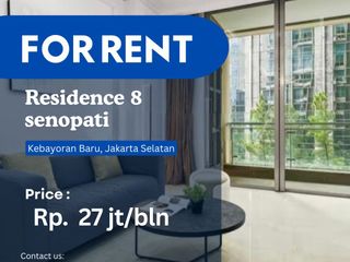 DISEWA UNIT TERBAIK 1BR BARU RENOV SCBD AREA RESIDENCE 8