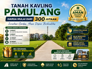 Tanah Kavling SHM, 5 Menit ke Kantor Walikota Tangsel