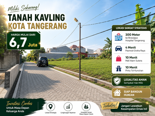 Tanah Strategis Dekat Brawijaya Hospital Tangerang, SHM