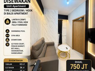 DIJUAL / DISEWAKAN Unit Apartment Type 2 Bedroom Hook di Baloi Apartment