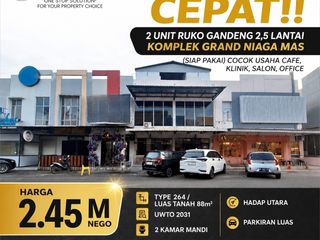 DIJUAL CEPAT!!  2 Unit Ruko Gandeng 2,5 Lantai Komplek Grand Niaga Mas