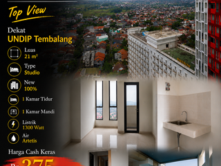 Alton apartment, UNDIP Tembalang, top view, lantai 28, Semarang