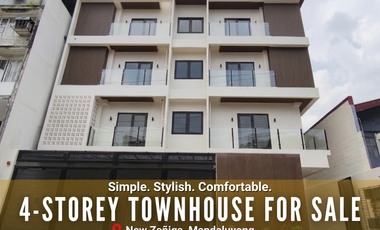 4-Storey Mandaluyong Townhouse with 4 Bedrooms, Semi-Furnished SD