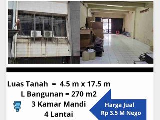 Ruko 4 Lantai Pangeran Jayakarta Jakarta Pusat