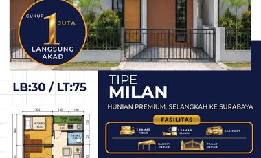 Dijual Rumah Baru Ready Stock Selangkah Kota Surabaya di Grand Pavillion Regency Gresik