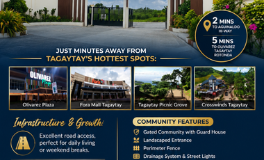 Residential Lots for Sale in Tagaytay City | Villa Divinia | Near Aguinaldo Highway | 0% Interest
