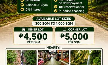 Farm-Residential Lots for Sale in Bailen, Cavite | Alex Riverside Hills | 0% Interest | Gated Community
