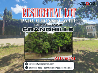 GRANDHILLS RESIDENTIAL LOT | FOR SALE | ALFONSO CAVITE