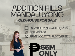 CORNER HOUSE FOR SALE IN ADDITION HILLS MANDALUYONG PRIME LOCATION FLOOD FREE