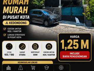 DIJUAL CEPAT! RUMAH MURAH DI PUSAT KOTA SURABAYA – JL. KEDONDONG