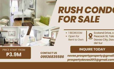 1BR CONDO UNIT RUSH SALE