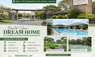 🌿 Residential Lot for Sale – The Sonoma by Empire East, Sta. Rosa Laguna

Own a premium residential lot in one of Sta. Rosa's most sought-after communities. The Sonoma offers a peaceful, secure, and family-friendly environment with 24/7 security, clubhouse, swimming pool, parks, playground, basketball court, and jogging paths. Conveniently located near Nuvali, Solenad, Vista Mall, SLEX, CALAX, top schools, hospitals, and commercial establishments. Perfect for building your dream home or as a long-term investment with excellent value appreciation.

💰 Price starts at approximately ₱34,000 per sqm (subject to lot location and availability)

📩 Message me today for the latest price, available lot cuts, and free site viewing. 🏡✨