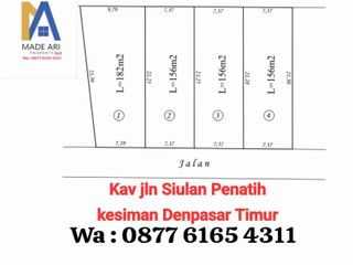 Tanah 156m2 di Siulan Penatih Denpasar timur
