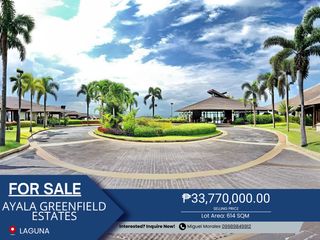 614 SQM Residential Lot for Sale at Ayala Greenfield Estates in Laguna