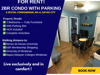 FOR RENT: 2BR Fully Furnished Condo Unit in 8 Spatial Maa, Davao City