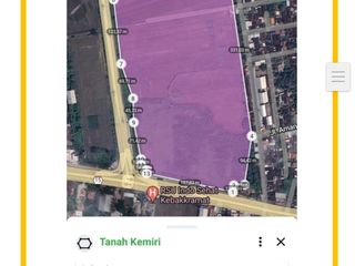 Disewakan Lahan Zona Industri Lokasi Strategis Kebakkramat,Karanganyar Luas  8,6 Ha BU!!