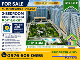 FOR SALE -  NO DOWNPAYMENT –  2-BEDROOM CONDOMINIUM │ ORTIGAS CITY │