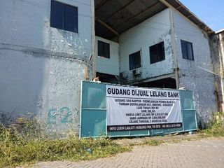 LUAS 804 M2!! DIJUAL GUDANG + KANTOR VIA LELANG DI BENOWO SURABAYA (OSOWILANGUN PERMAI)