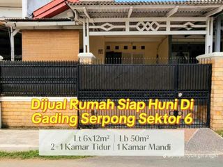 Dijual Rumah Sektor 6 (Belakang Cluster Michelia) Gading Serpong