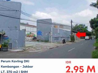 Lelang Tanah di Kavling DKI Luas Tanah 370 m2, Jakarta Barat
