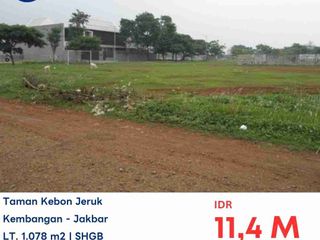 Lelang Tanah Murah di Taman Kebon Jeruk, Luas Tanah 1078 m2 , Jakarta Barat