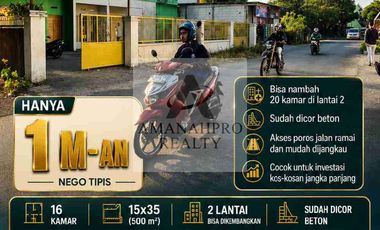 DIJUAL RUMAH KOS PINGGIR JALAN POROS DEKAT KAMPUS UIN SAMATA DAN KAMPUS UNHAS TEKHNIK GOWA