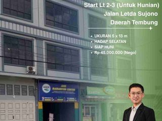 Disewakan Ruko Untuk Hunian dari Lt2-3 di Jl Letda Sujono
