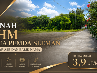 Tanah Premium di Pemda Sleman, Siap AJB Mudah ke Kota Bayar Fleksibel