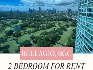BGC CONDO 2 BEDROOM FOR LEASE BELLAGIO FACING GOLF COURSE FULLY FURNISHED WITH PARKING PHP 80,000