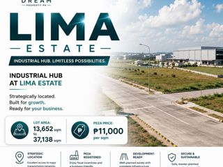 13,000sqm-40,000 sqm Rare Industrial Lot For Sale in Lima Estate, Lipa-Malvar, Batanagas