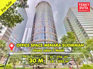 Dijual Office Space Menara Sudirman Luas 436m² Siap Huni Prime Location SCBD Senayan