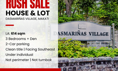 RUSH SALE! House & Lot in Dasmariñas Village, Makati City