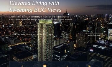 Last 2 bedroom high floor in Park East Place BGC