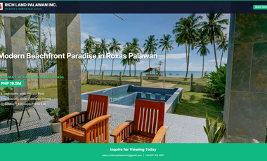 EXQUISITE 5-BR BEACH HOUSE WITH POOL FOR SALE IN ROXAS, PALAWAN