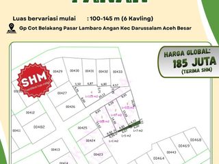 DIJUAL TANAH KAVLING GAMPONG COT | SHM | DARUSSALAM | ACEH BESAR