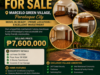 🏡 HOUSE & LOT FOR SALE 📍 Marcelo Green Village, Parañaque City Move-In Ready | Prime Location | Excellent Investment