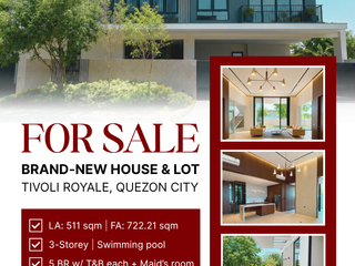 FOR SALE: 3-Storey House and Lot in Tivoli Royale, Quezon City