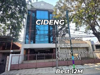 Gedung Kantor + Rumah Luas 450 Komersial Cideng Jakpus dibawah Njop