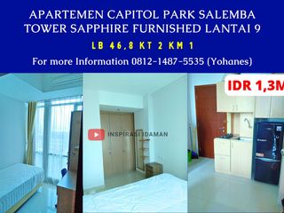 Apartemen Capitol Park Salemba 2BR Tower Sapphire Furnished Lantai 9