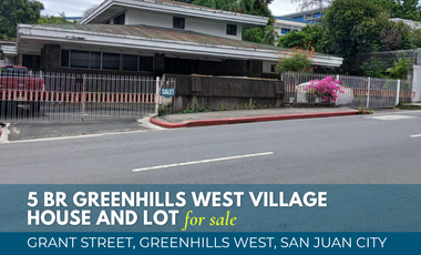 Greenhills West Subdivision House and Lot for Sale on Grant Street