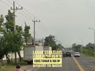 (H) Tanah LD 45 mtr, depan Exit TOL Dumpil MADIUN, Lokasi Keren