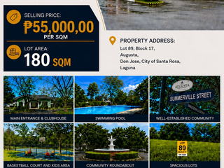 180 SQM Residential Lot for Sale in Augusta, Santa Rosa, Laguna | Near NUVALI
