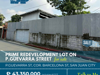 Prime Redevelopment Lot for Sale on P.Guevarra Street, San Juan City