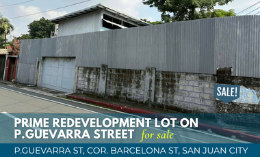 Prime Redevelopment Lot for Sale on P.Guevarra Street, San Juan City