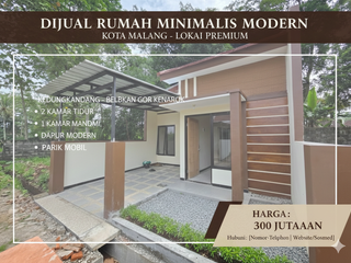 Rumah Minimalis 300 Jutaan – Lokasi Belakang GOR Ken Arok